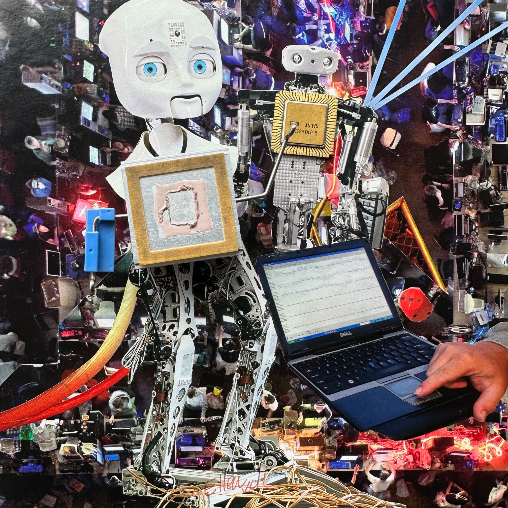 KI # 02 Collage 20x20 cm